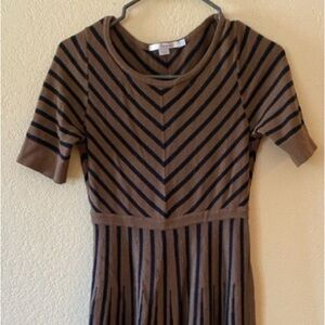 Boden Dress size 6 Wool Blend Brown Black A-line